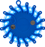 Case with 6 rechargeable blue LED rotorlights - magnetic