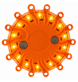 Coffre avec 6 rotorlights orange rechargeable - magnétique