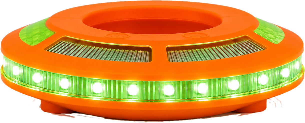 LED cone light 360°  Multicolour rechargeable + syncable
