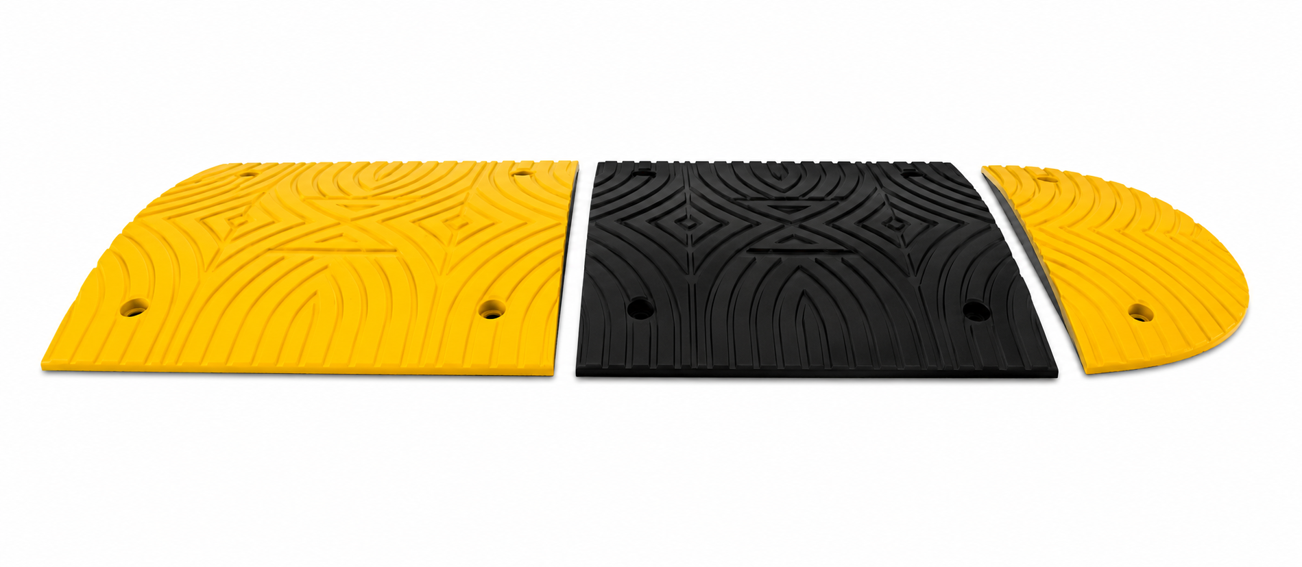 Traffic speed bump 'SLOWLY' - 3 cm - for industrial sites and car parks