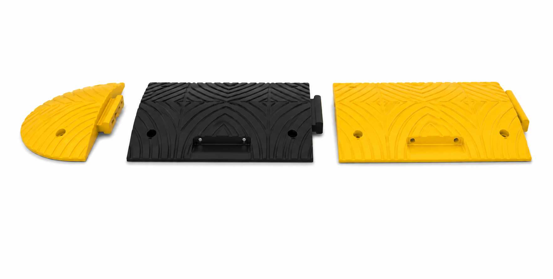 Verkeersdrempel 'SLOWLY' - 5 cm - voor fabrieksterreinen en parkings