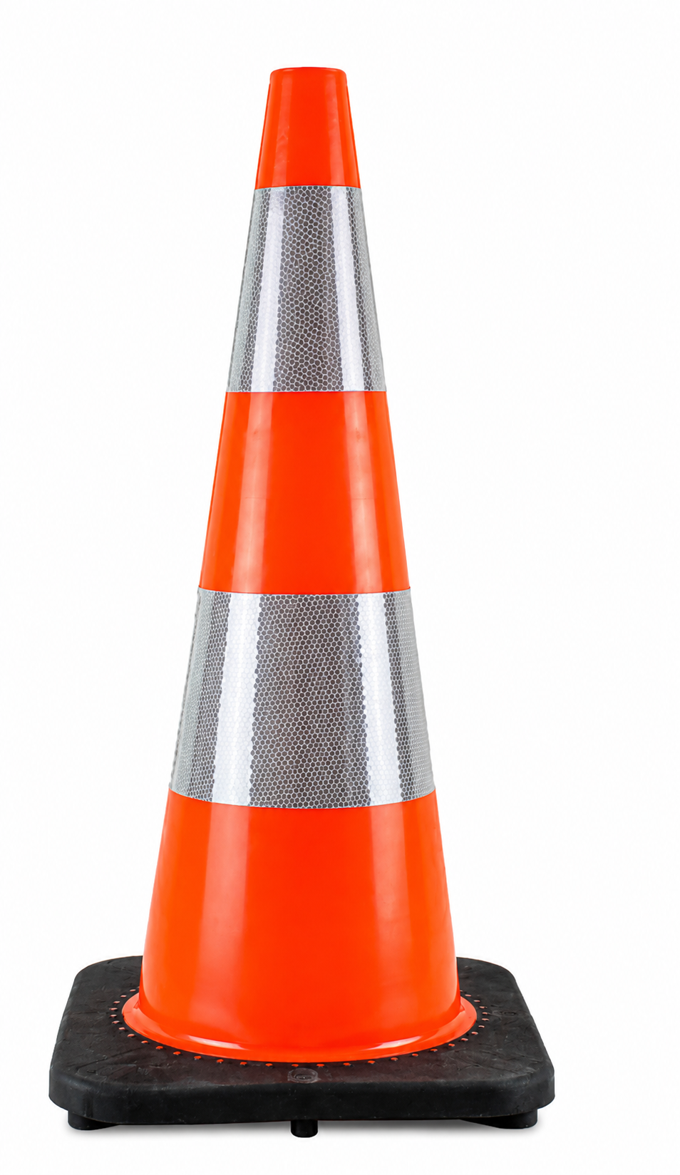 Skipper economy cone set 81 m2 with PU traffic cones and Skipper barrier belt units