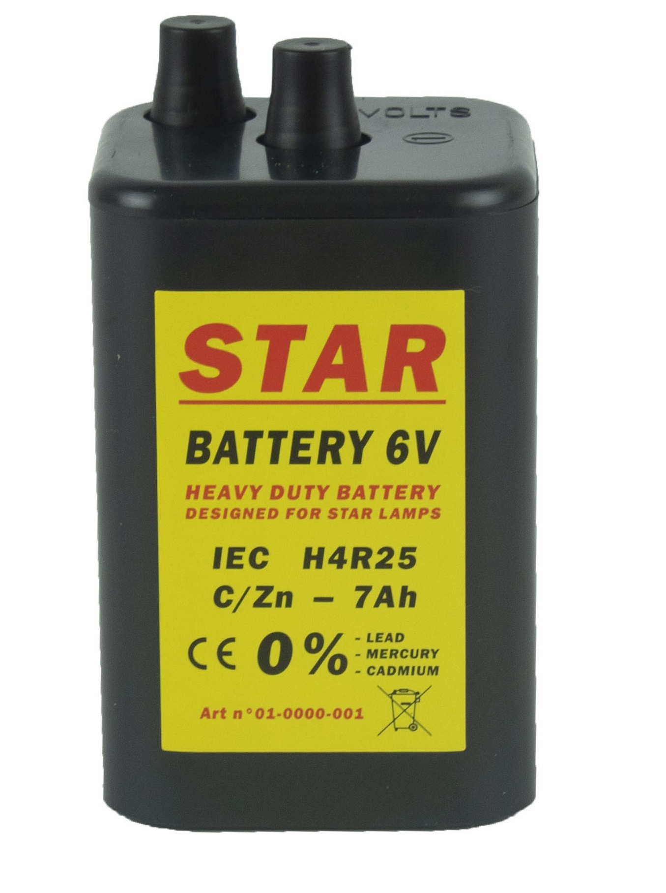 Blokbatterij 4R25 6V STAR voor werflichten