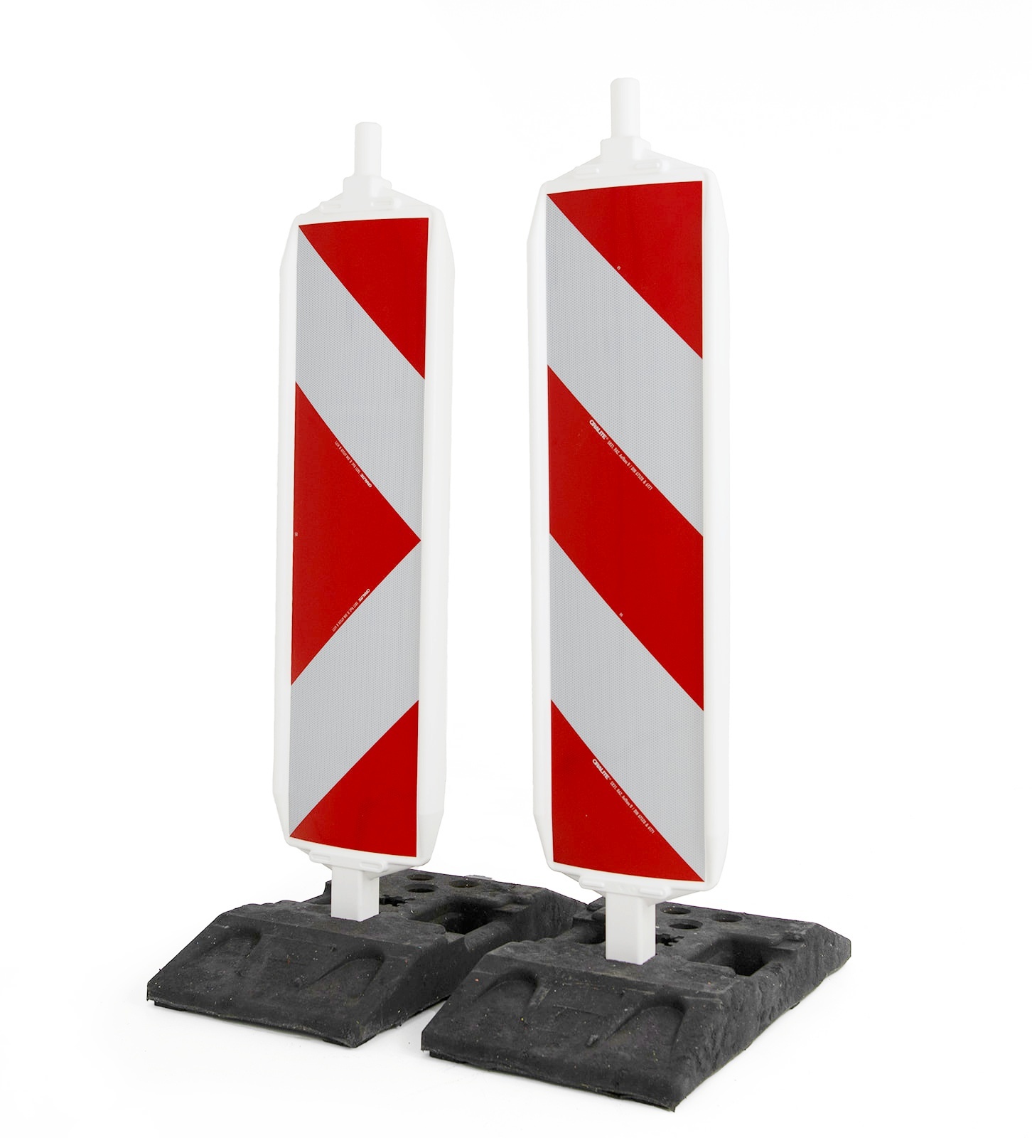 Balise de chantier Type 2 A+B + RA2 - 250 x 1000 mm - CHEVRONS/ARROW - (60x60 mm)
