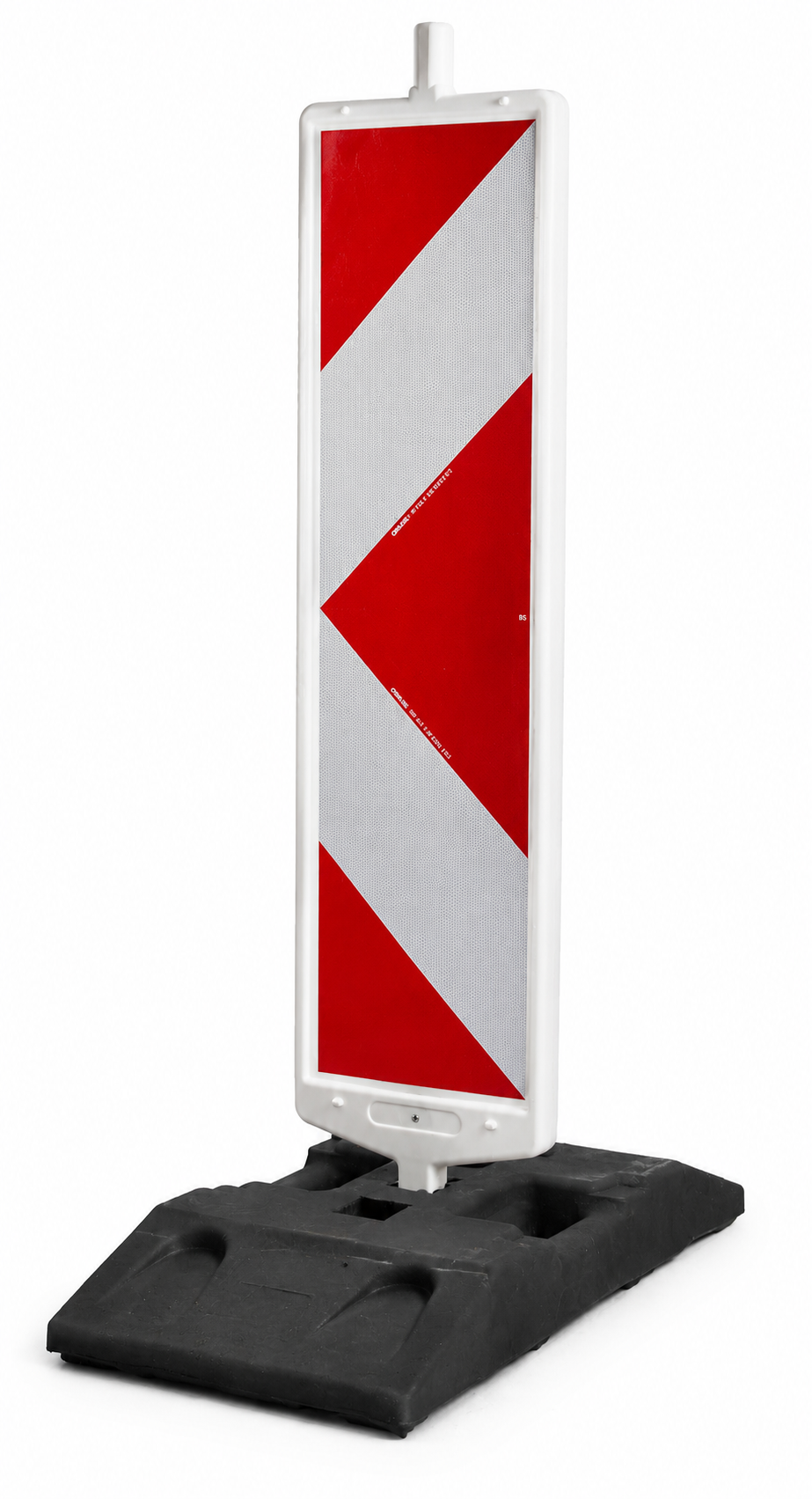 Balise de chantier Type 2 A+B + RA2 - 250 x 1000 mm - CHEVRONS/ARROW - (40x40 mm)