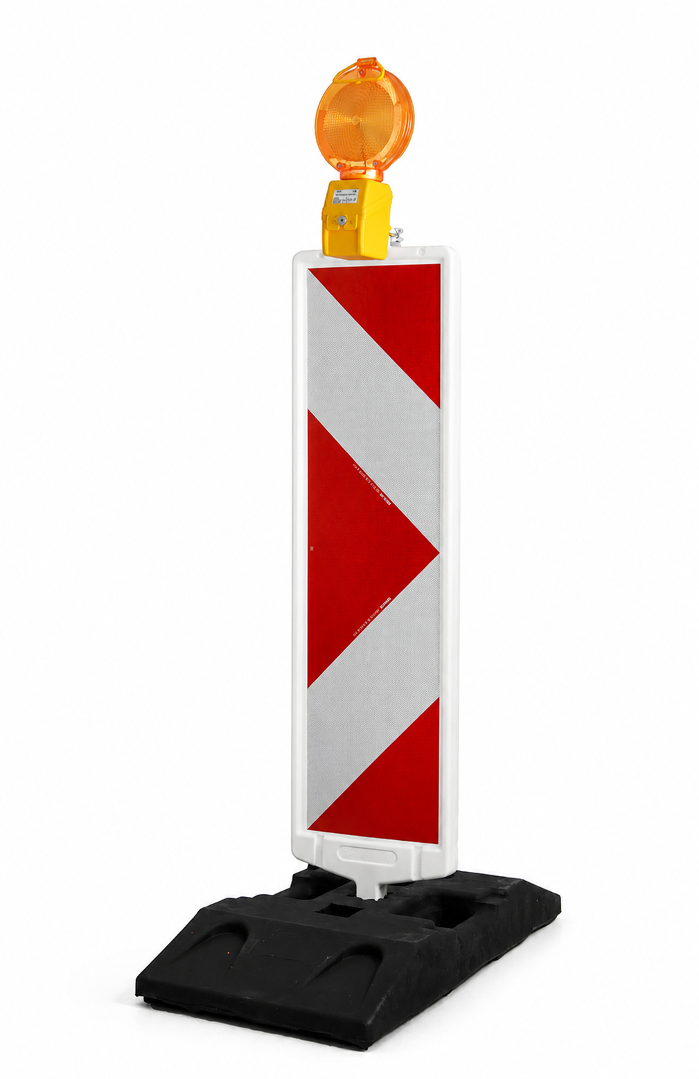 Balise de chantier Type 2 A+B + RA2 - 250 x 1000 mm - CHEVRONS/ARROW - (40x40 mm)