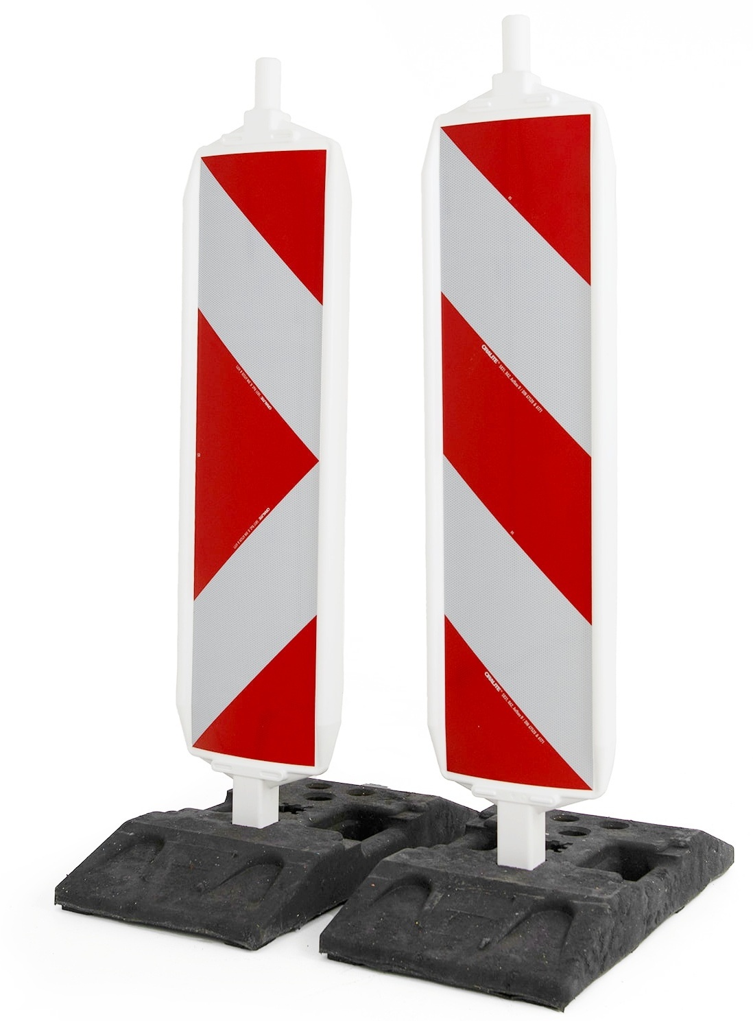 Balise de chantier Type 2 A+B + RA2 - 250 x 1000 mm - 5 STRIES -