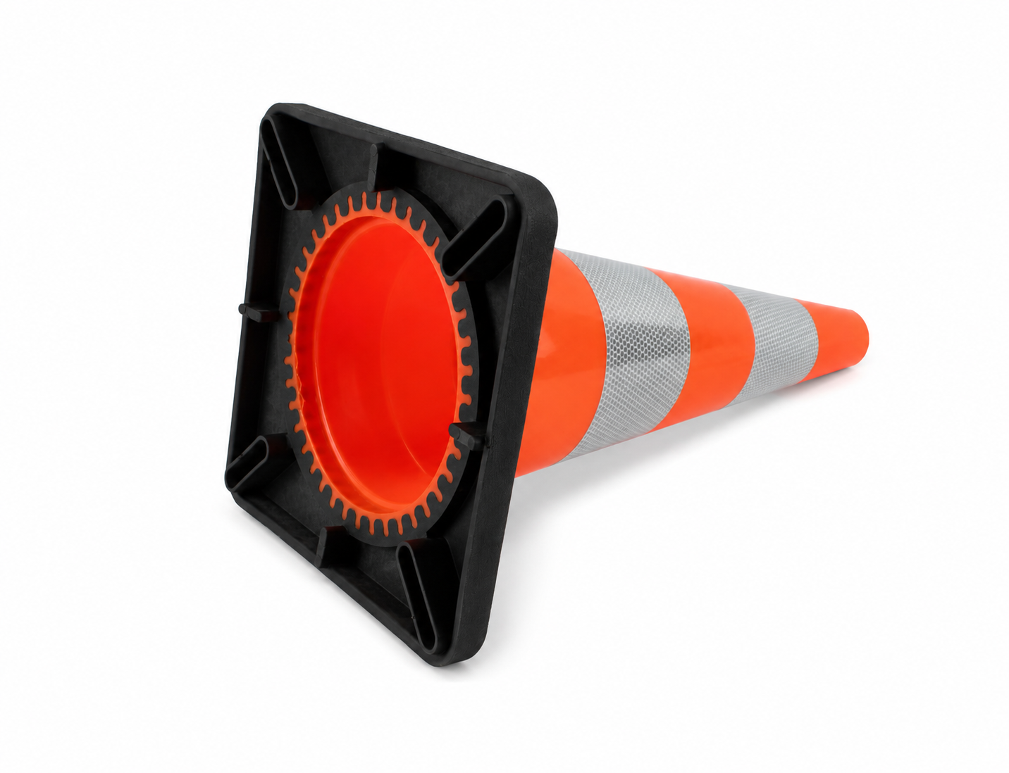 Cône de signalisation PU -50 cm avec base noir - Classe 2