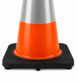 Cône de signalisation PU -75 cm avec base noir + Classe 2