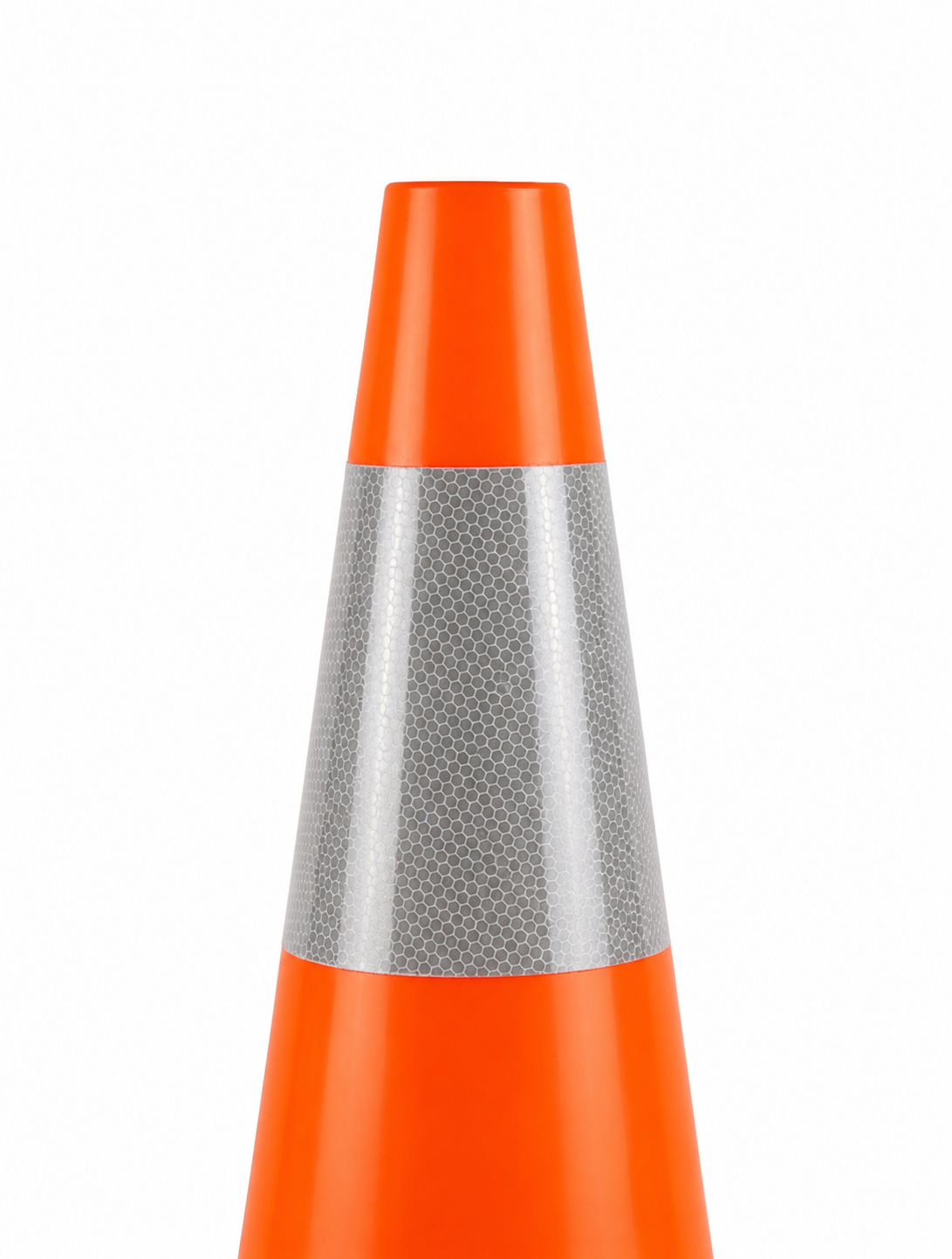 Verkeerskegel PU - 75 cm hoogte met zwarte voet + Klasse 2