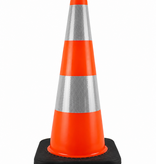 Cône de signalisation PU -75 cm avec base noir + Classe 2