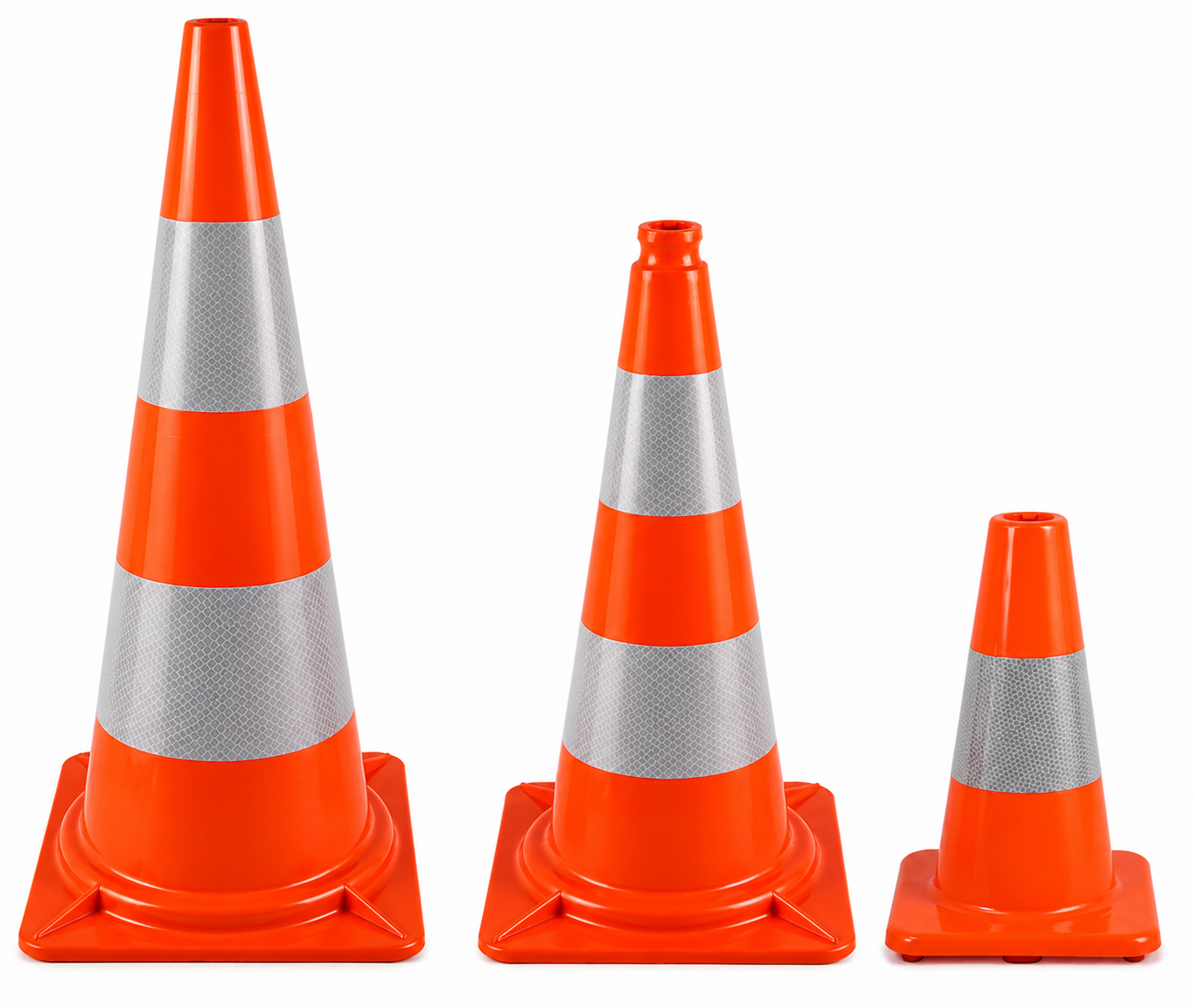 Cône de signalisation 30 cm PVC - très flexible + Classe 2