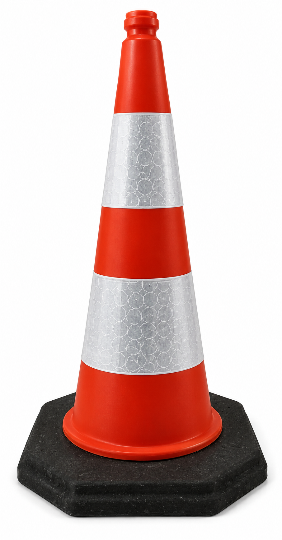 Traffic cone 75 cm 'ECO FOOT' - low-cost and environmentally friendly