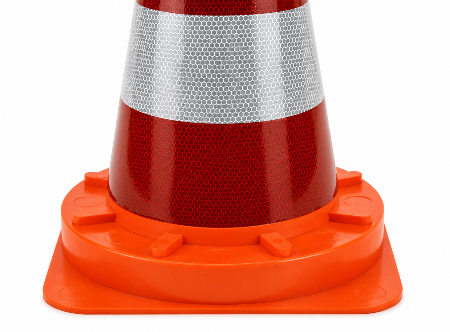 Eendelige verkeerskegel 50 cm SB 250 + volledig reflecterend RA2 Klasse 2