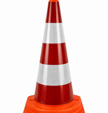 Eendelige verkeerskegel 50 cm SB 250 + volledig reflecterend RA2 Klasse 2