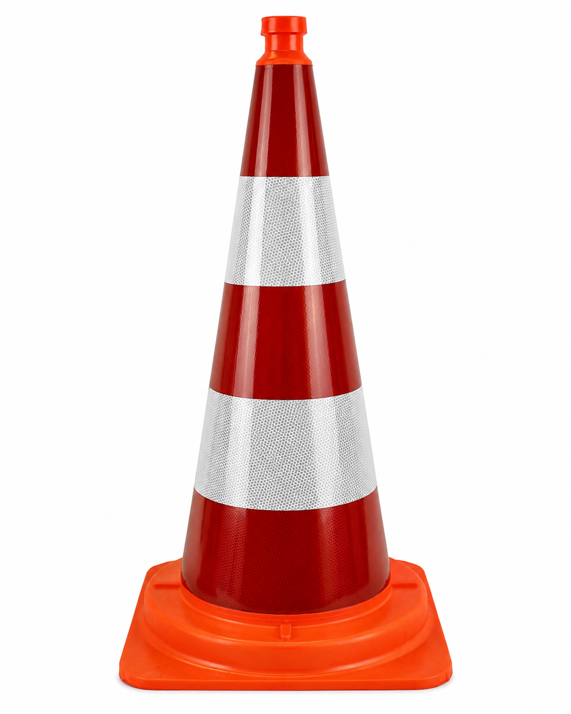 Eendelige verkeerskegel 50 cm SB 250 + volledig reflecterend RA2 Klasse 2