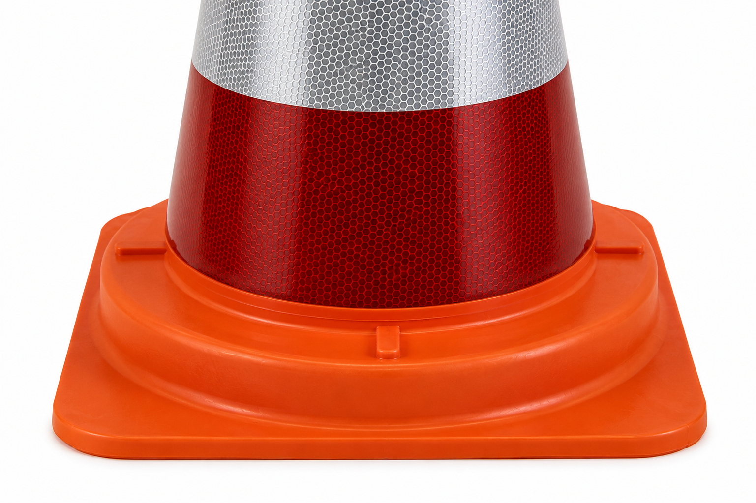 Eendelige verkeerskegel 50 cm SB 250 + volledig reflecterend RA2 Klasse 2