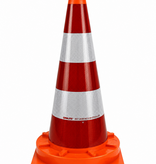 Eendelige verkeerskegel 75 cm SB 250 + volledig reflecterend RA2 Klasse 2