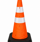 Heavy duty collapsible traffic cone 50 cm with integrated LED