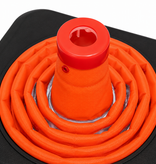 Heavy duty collapsible traffic cone 50 cm with integrated LED
