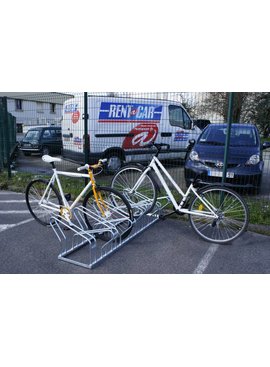 Double-sided bicycle rack