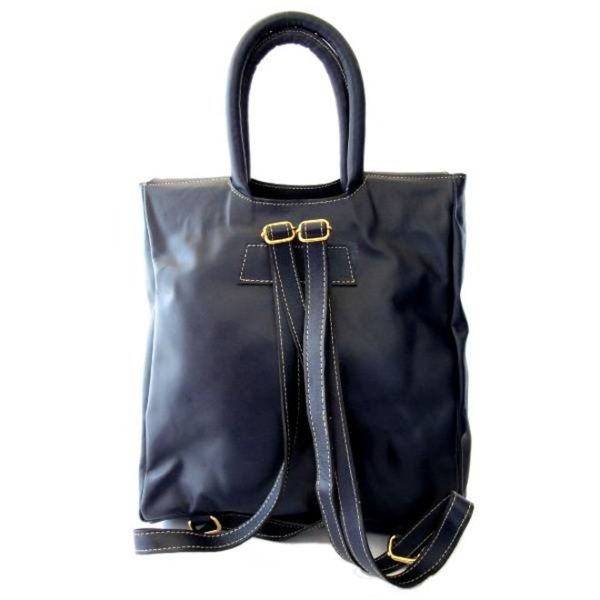 JANE - MITTELGROßER LEDERRUCKSACK - NAVY BLUE - LIMITED EDITION