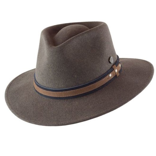 HAT "OUTDOOR" WOLL FELT FROM ECUADOR  - TOBACCO MELANGE