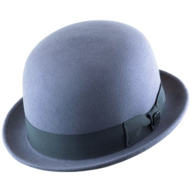 HAT "DERBY"  WOOL FELT FROM ECUADOR - LIGHT  GREY