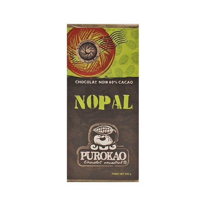 DUNKLE SCHOKOLADE 60% MIT KAKTUS  "NOPAL" - MEXIKO - 100 G