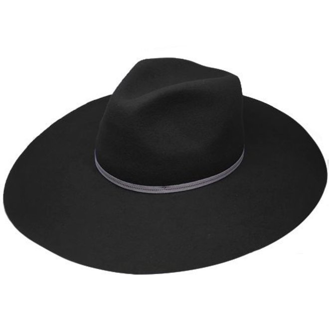 SOMBRERO FLEXIBLE "MONACO" FIELTRO DE LANA  ECUADOR - NEGRO