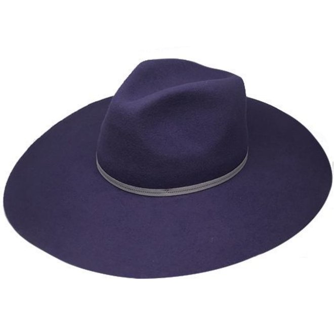 FLOPPY HAT "MONACO" WOOL FELT FROM ECUADOR - NAVY BLUE