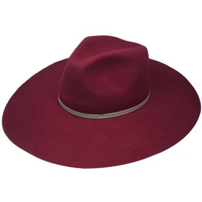 SOMBRERO FLEXIBLE "MONACO" FIELTRO DE LANA  ECUADOR - BURGUNDY