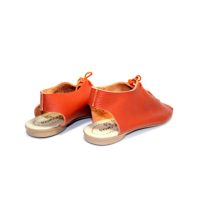 SANDALEN "SEA" SOFT LEDER - ORANGE - BRASILIEN - VOLARE NEW COLLECTION