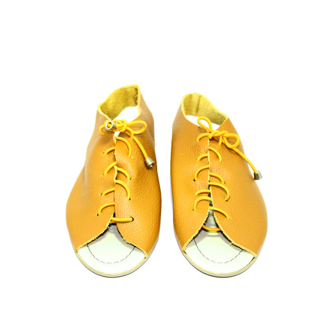 SANDALS "SEA" SOFT LEATHER - MUSTARD - BRASIL - VOLARE NEW COLLECTION
