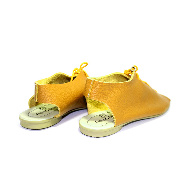 SANDALEN "SEA" SOFT LEDER - MUSTARD - BRASILIEN - VOLARE NEW COLLECTION