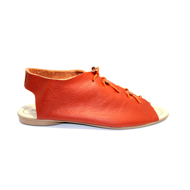 SANDALEN "SEA" SOFT LEDER - ORANGE - BRASILIEN