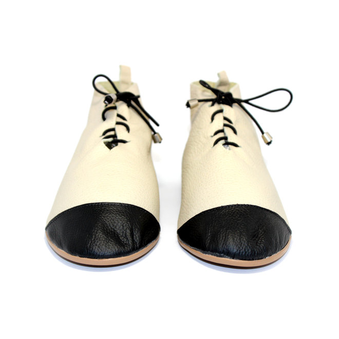 SHOES "NICKY" SOFT LEATHER - SANDY  - BRASIL - VOLARE NEW COLLECTION