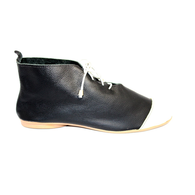 SHOES "NICKY" SOFT LEATHER - BLACK - BRASIL - VOLARE COLLECTION