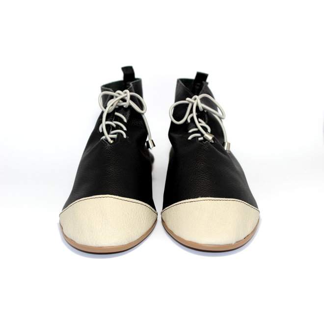 SHOES "NICKY" SOFT LEATHER - BLACK - BRASIL - VOLARE COLLECTION