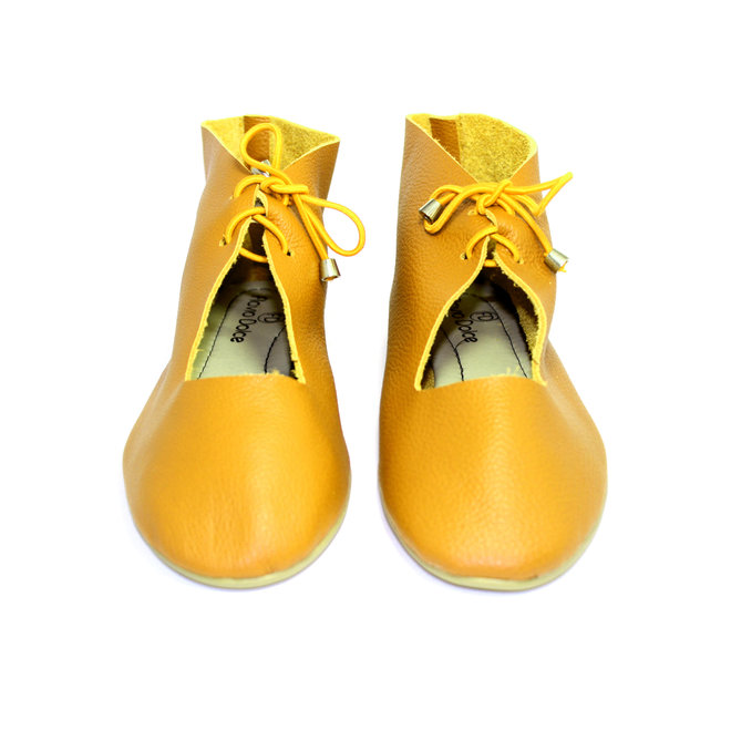 SCHUHE "NORA" SOFT LEDER - MUSTARD - BRASILIEN - VOLARE NEW COLLECTION