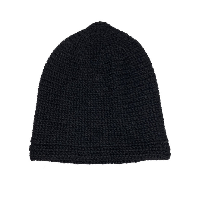 GORRO "APU" - 100% LANA DE ALPACA - NEGRO - HECHO A MANO