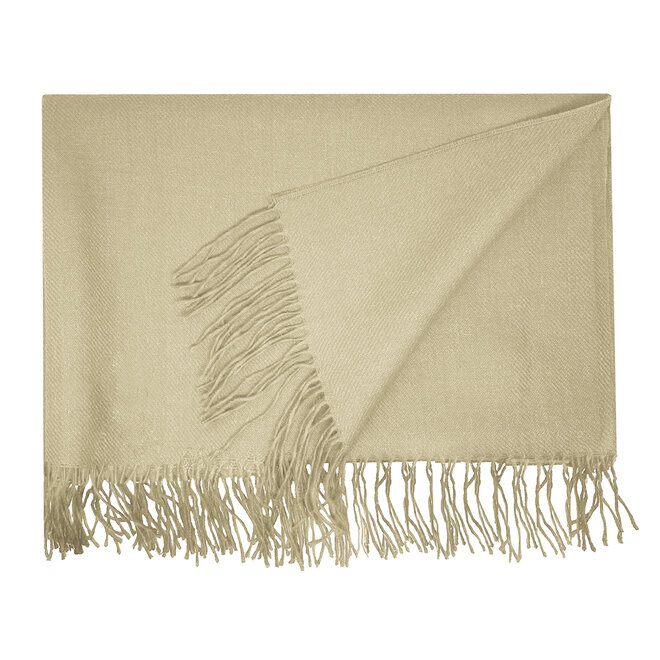 BIG SCHAWL - 100% BABY ALPACA WOOL - BEIGE