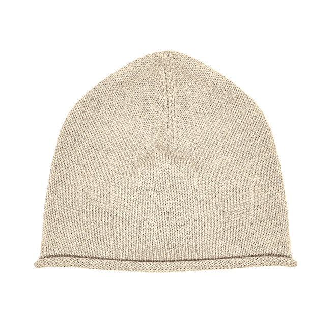 GORRO - 100% LANA DE ALPACA FINE - CREME ECRU