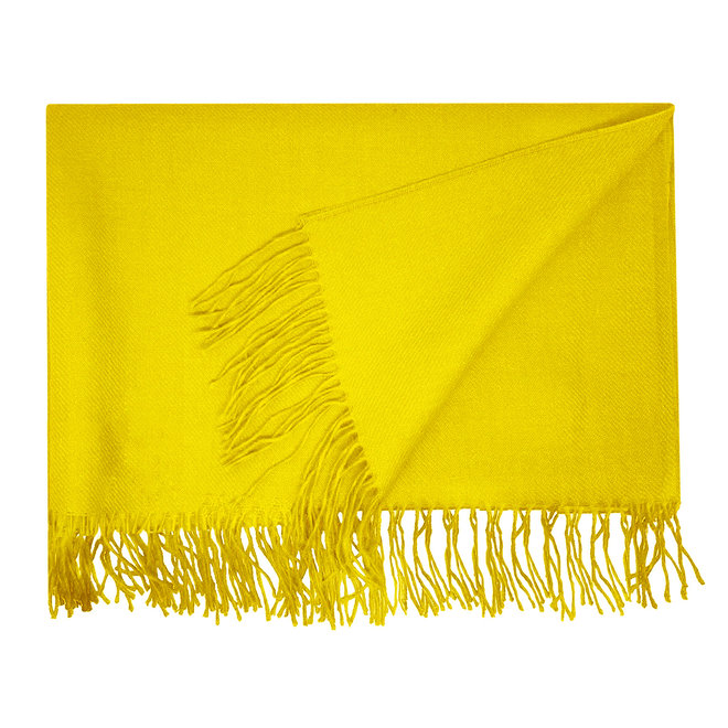 BIG SCHAWL - 100% BABY ALPACA WOOL - YELLOW