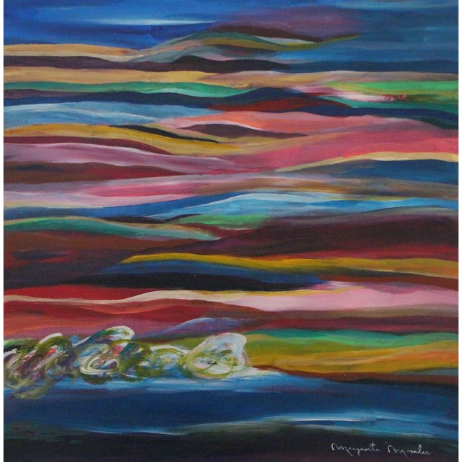 "ATARDECER" ACRYL AUF HOLZ 56x55cm