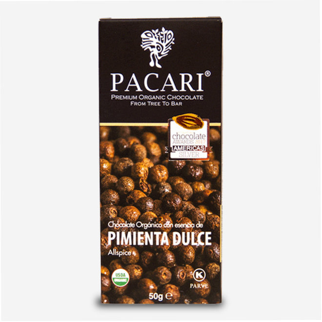 CHOCOLATE "ORGÁNICO CON PIMIENTA" - 60% CACAO - 50g - ECUADOR