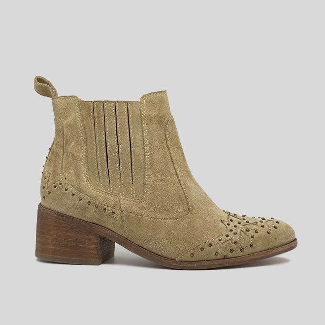 BOOTS 100% SUEDE LEATHER HANDMADE FROM CHILE- BEIGE
