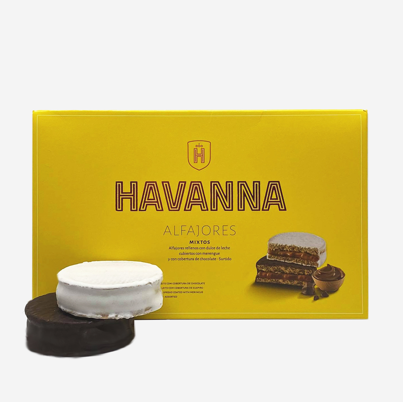 Alfajores Havanna Argentina Chocolate Filled W/Dulce de Leche X 6 ARGENTINA