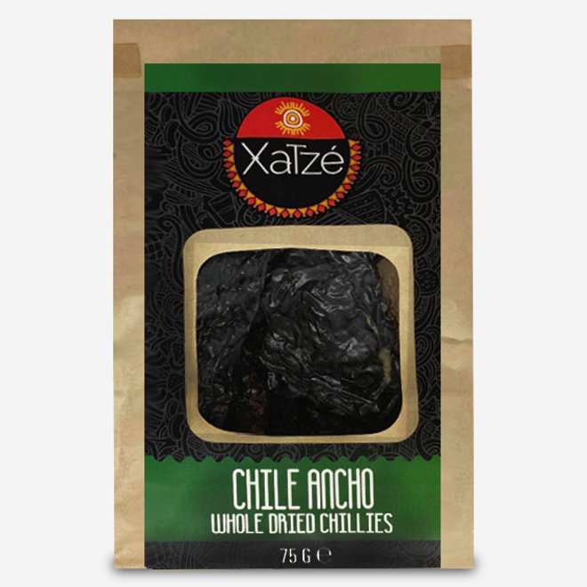 CHILES ENTEROS "ANCHO" - FRUTOSO LEVE PICANTE - 75g - MÉXICO