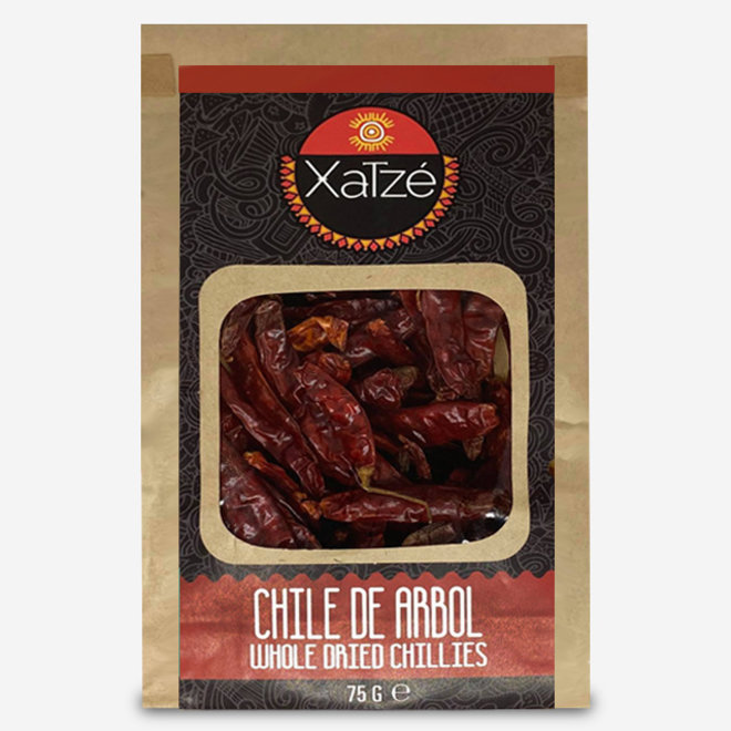 CHILES ENTEROS "ARBOL" - MUY PICANTE -75g - MÉXICO